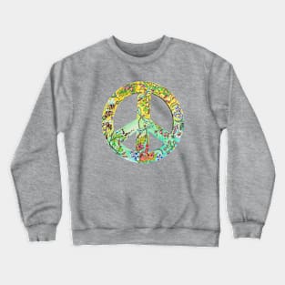 Watercolor Peace Sign Crewneck Sweatshirt